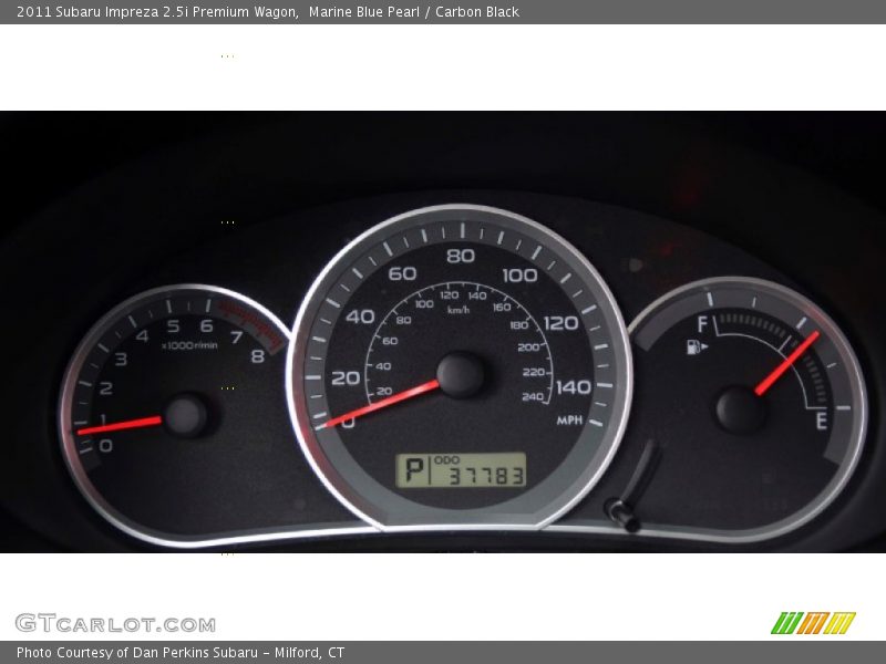 Marine Blue Pearl / Carbon Black 2011 Subaru Impreza 2.5i Premium Wagon