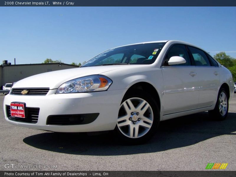 White / Gray 2008 Chevrolet Impala LT