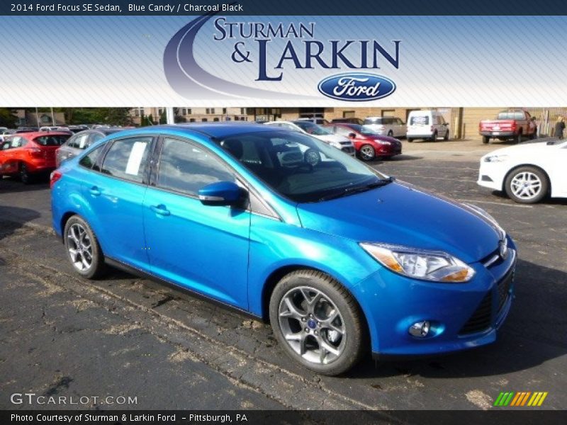 Blue Candy / Charcoal Black 2014 Ford Focus SE Sedan