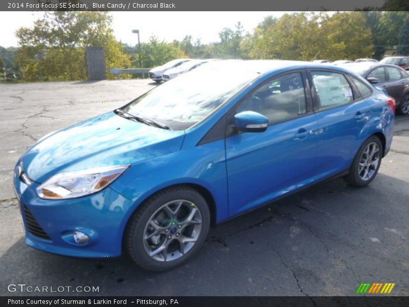 Blue Candy / Charcoal Black 2014 Ford Focus SE Sedan