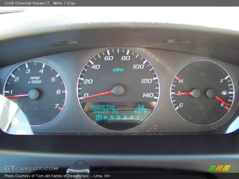 White / Gray 2008 Chevrolet Impala LT