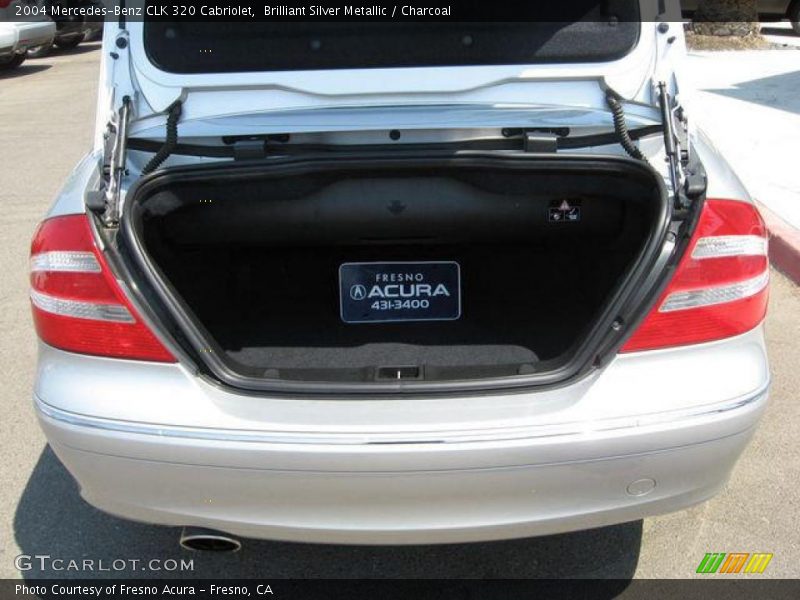 Brilliant Silver Metallic / Charcoal 2004 Mercedes-Benz CLK 320 Cabriolet