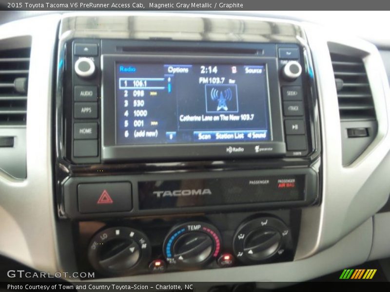 Magnetic Gray Metallic / Graphite 2015 Toyota Tacoma V6 PreRunner Access Cab