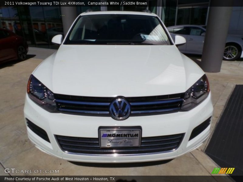 Campanella White / Saddle Brown 2011 Volkswagen Touareg TDI Lux 4XMotion
