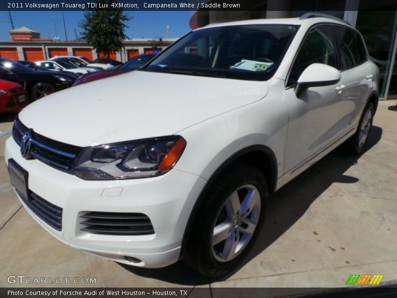 Campanella White / Saddle Brown 2011 Volkswagen Touareg TDI Lux 4XMotion