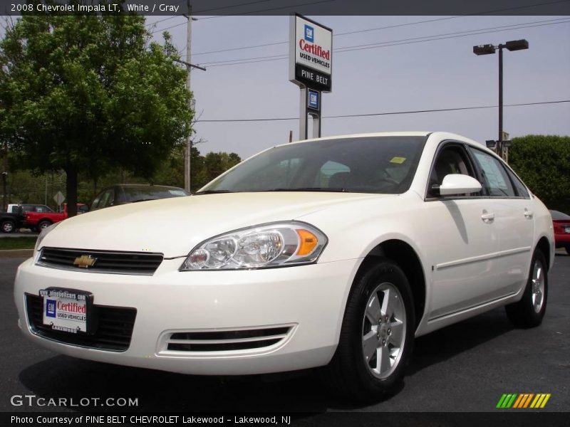 White / Gray 2008 Chevrolet Impala LT