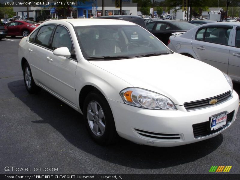 White / Gray 2008 Chevrolet Impala LT