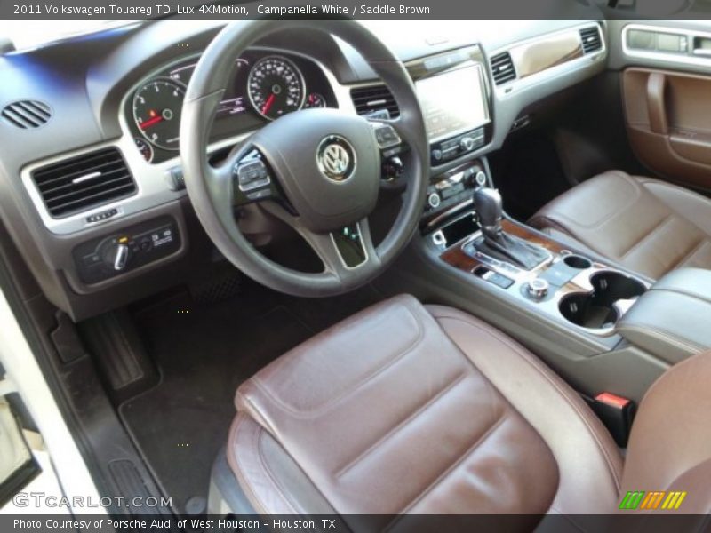 Campanella White / Saddle Brown 2011 Volkswagen Touareg TDI Lux 4XMotion
