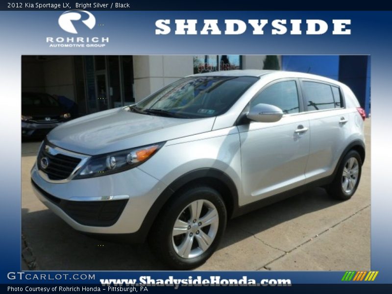 Bright Silver / Black 2012 Kia Sportage LX