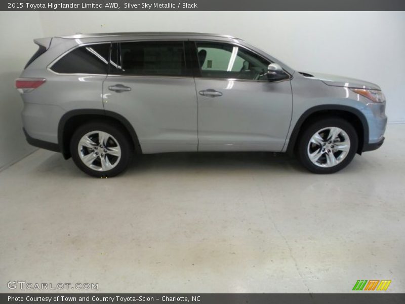 Silver Sky Metallic / Black 2015 Toyota Highlander Limited AWD