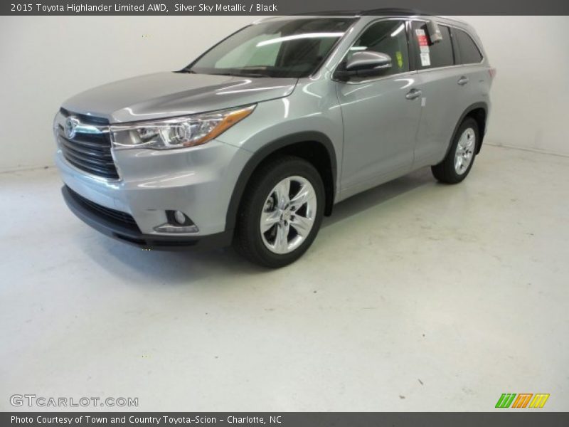 Silver Sky Metallic / Black 2015 Toyota Highlander Limited AWD