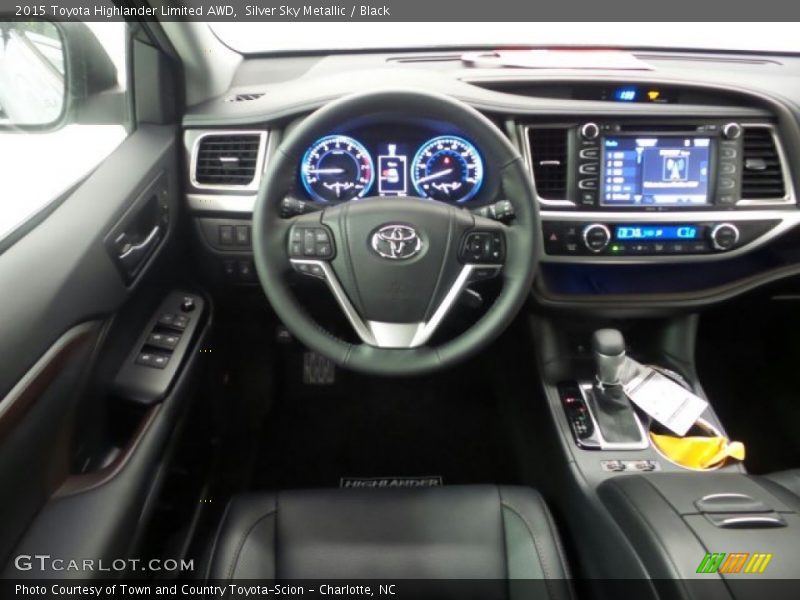 Silver Sky Metallic / Black 2015 Toyota Highlander Limited AWD
