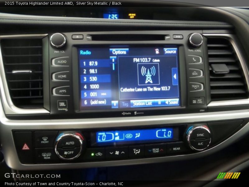 Silver Sky Metallic / Black 2015 Toyota Highlander Limited AWD