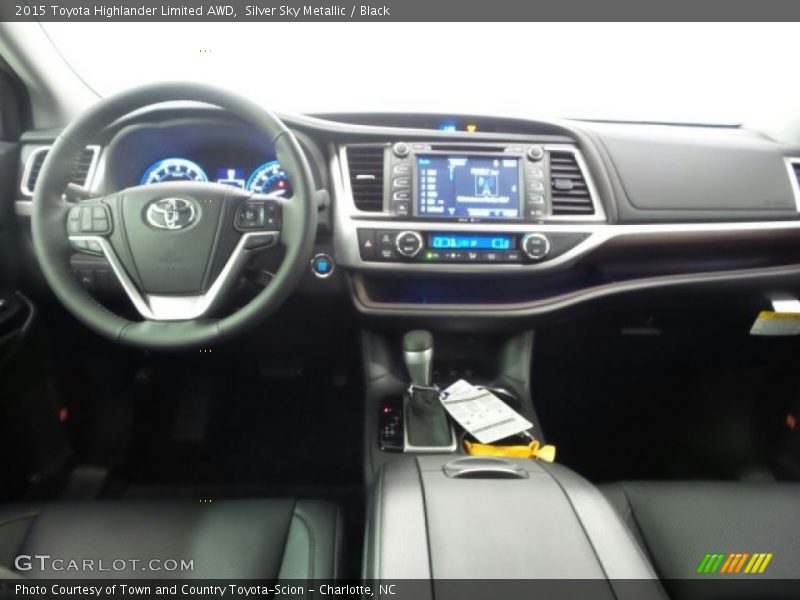 Silver Sky Metallic / Black 2015 Toyota Highlander Limited AWD