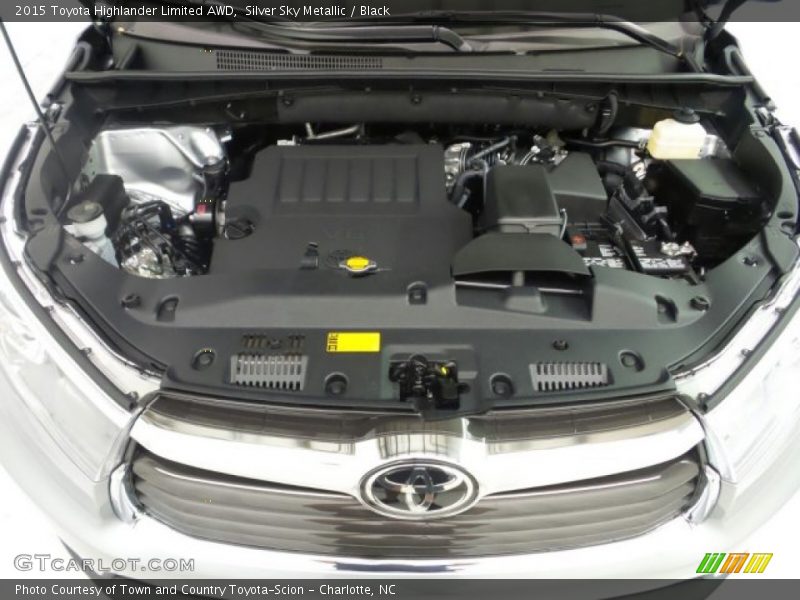 Silver Sky Metallic / Black 2015 Toyota Highlander Limited AWD