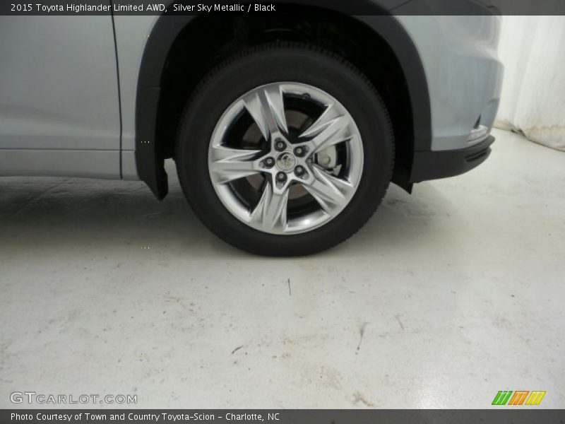Silver Sky Metallic / Black 2015 Toyota Highlander Limited AWD