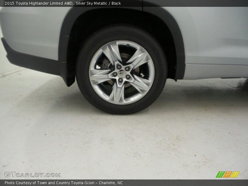 Silver Sky Metallic / Black 2015 Toyota Highlander Limited AWD