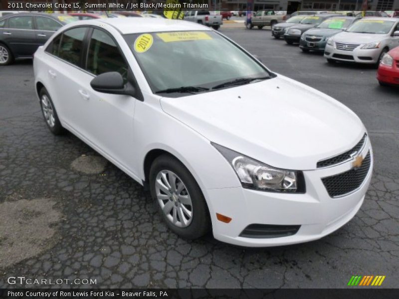 Summit White / Jet Black/Medium Titanium 2011 Chevrolet Cruze LS