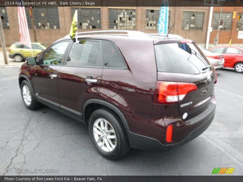 Dark Cherry / Beige 2014 Kia Sorento LX V6 AWD