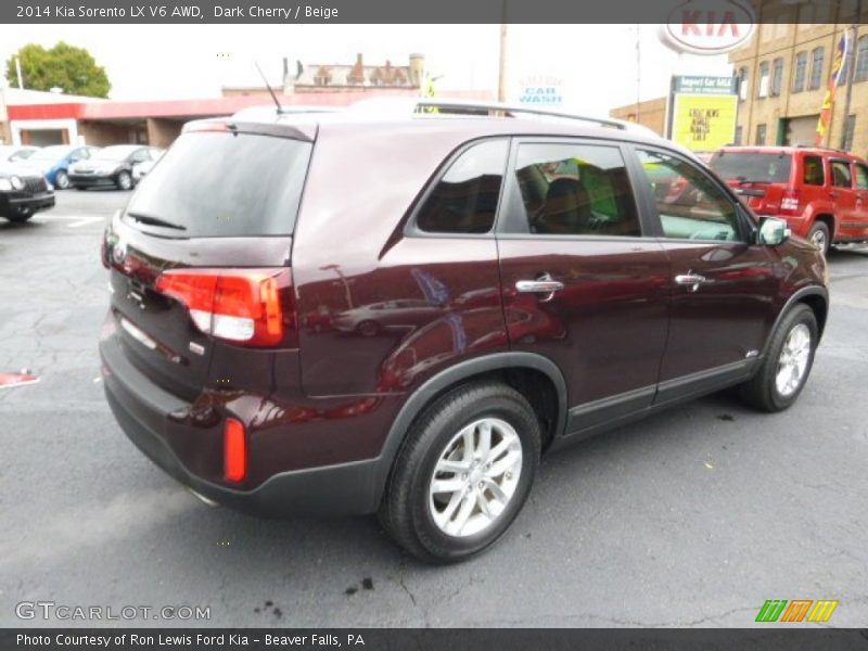 Dark Cherry / Beige 2014 Kia Sorento LX V6 AWD