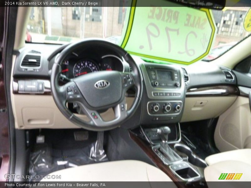 Dark Cherry / Beige 2014 Kia Sorento LX V6 AWD