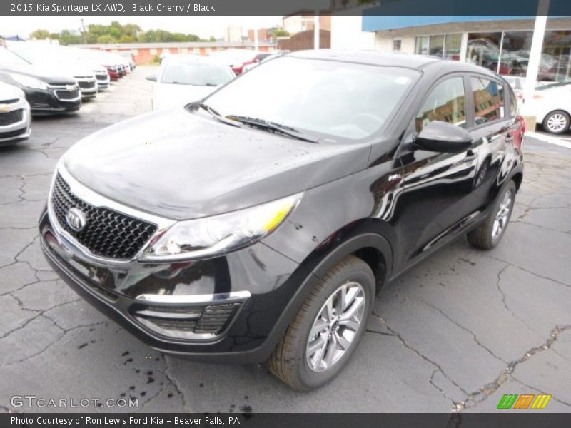 Black Cherry / Black 2015 Kia Sportage LX AWD