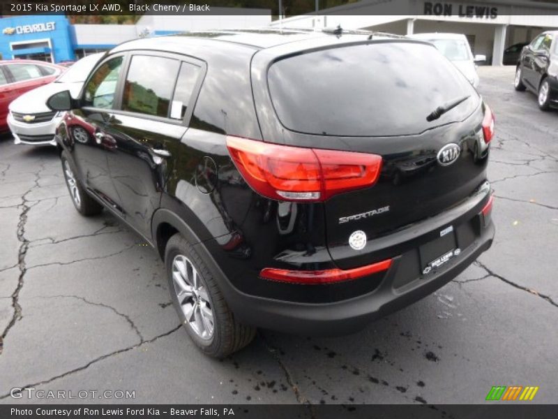 Black Cherry / Black 2015 Kia Sportage LX AWD