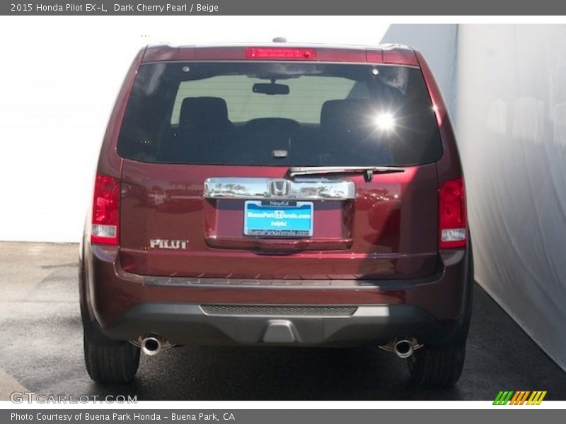 Dark Cherry Pearl / Beige 2015 Honda Pilot EX-L