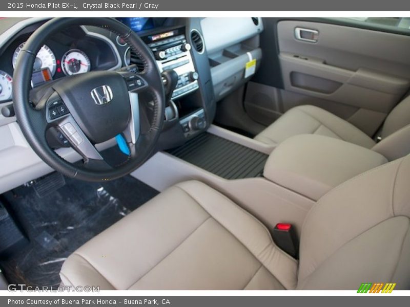 Crystal Black Pearl / Gray 2015 Honda Pilot EX-L