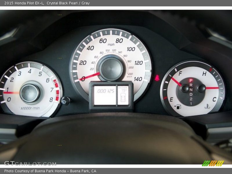 Crystal Black Pearl / Gray 2015 Honda Pilot EX-L
