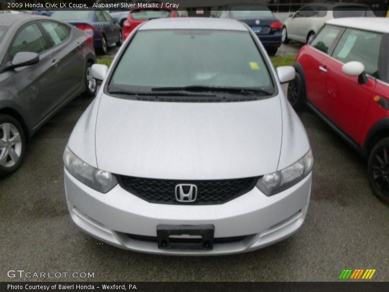 Alabaster Silver Metallic / Gray 2009 Honda Civic LX Coupe