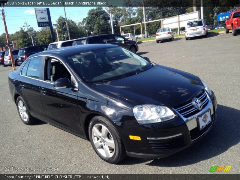 Black / Anthracite Black 2008 Volkswagen Jetta SE Sedan