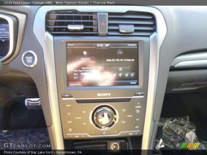 White Platinum Metallic / Charcoal Black 2015 Ford Fusion Titanium AWD