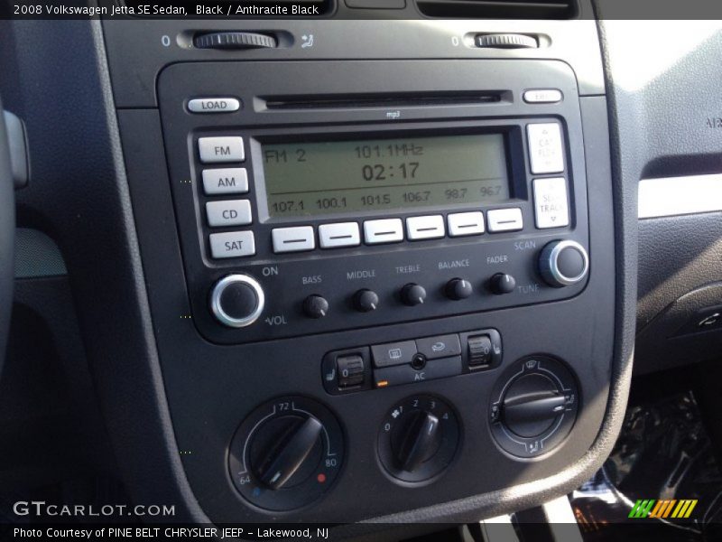 Black / Anthracite Black 2008 Volkswagen Jetta SE Sedan