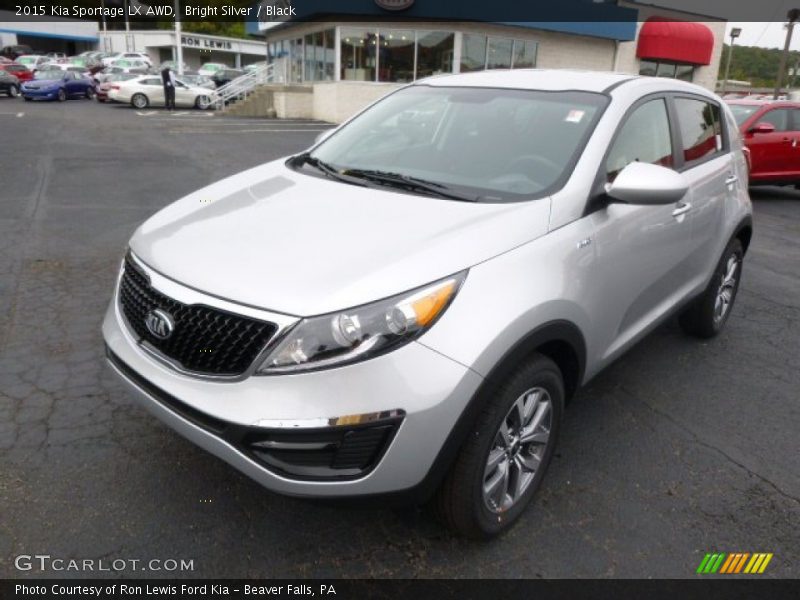 Bright Silver / Black 2015 Kia Sportage LX AWD