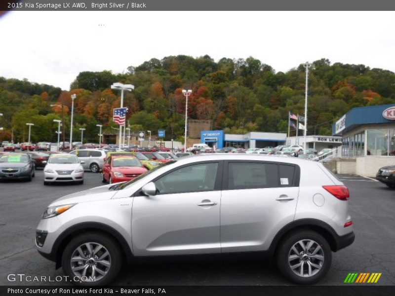 Bright Silver / Black 2015 Kia Sportage LX AWD