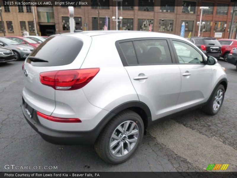 Bright Silver / Black 2015 Kia Sportage LX AWD