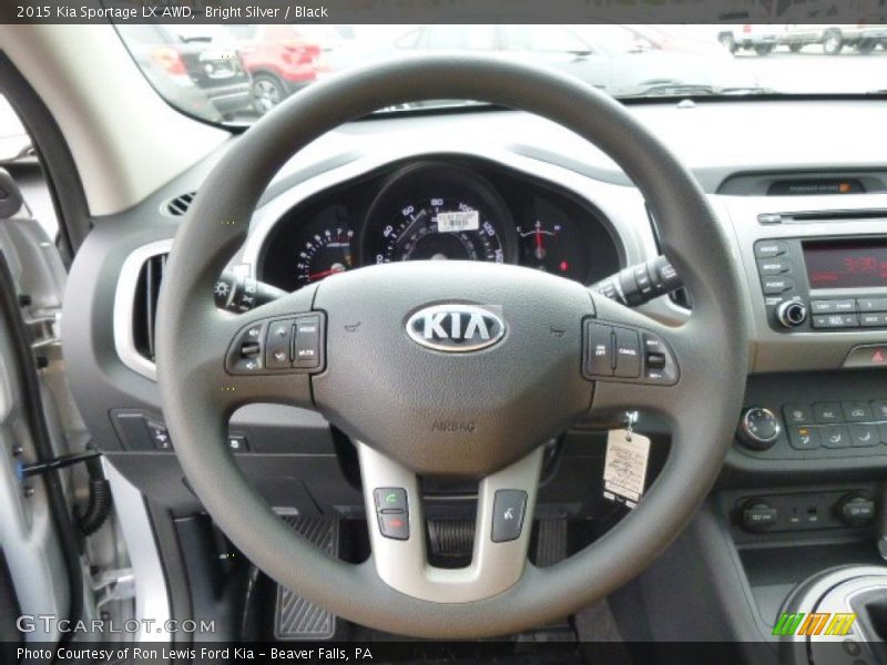 Bright Silver / Black 2015 Kia Sportage LX AWD