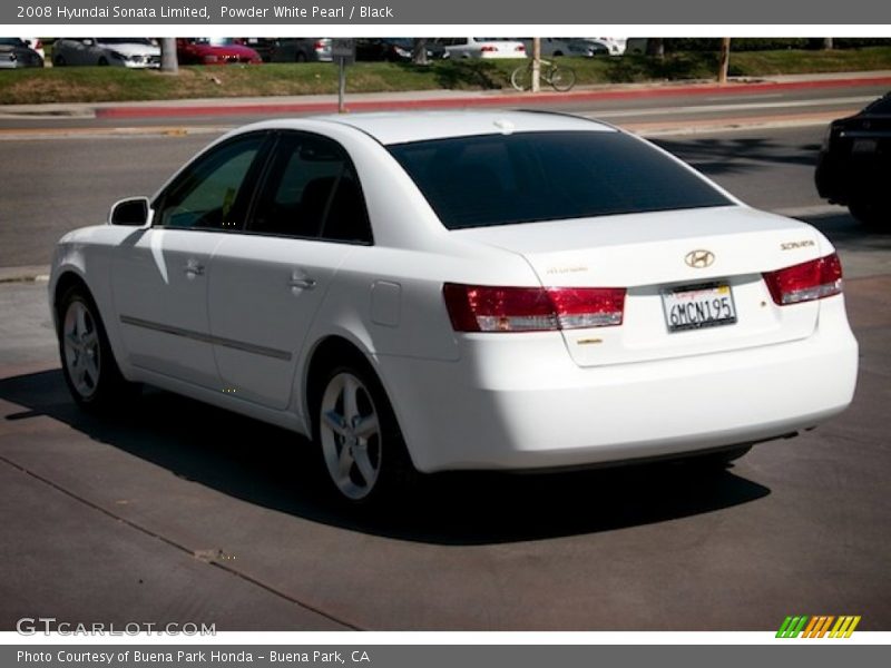 Powder White Pearl / Black 2008 Hyundai Sonata Limited