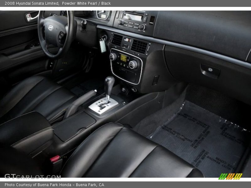 Powder White Pearl / Black 2008 Hyundai Sonata Limited