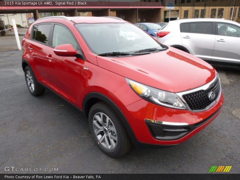 Signal Red / Black 2015 Kia Sportage LX AWD