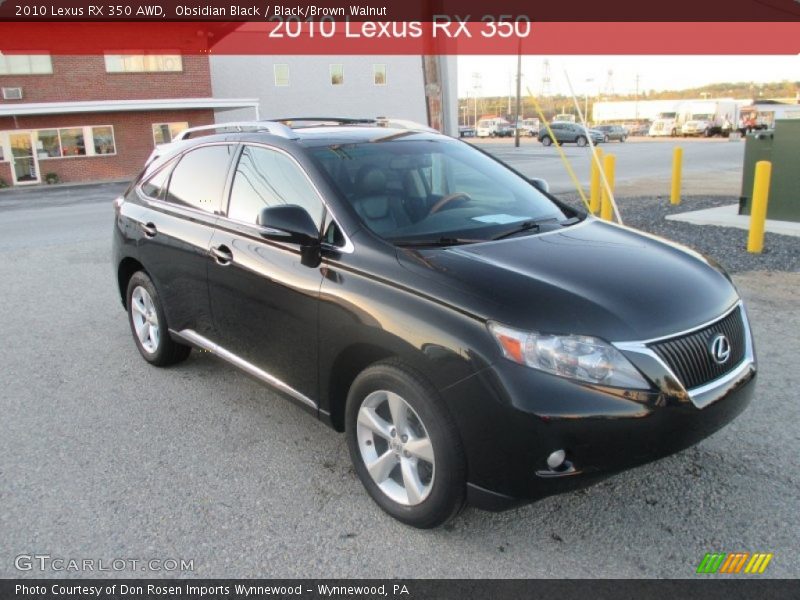 Obsidian Black / Black/Brown Walnut 2010 Lexus RX 350 AWD
