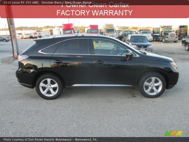 Obsidian Black / Black/Brown Walnut 2010 Lexus RX 350 AWD