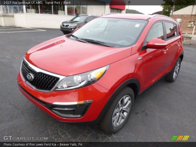 Signal Red / Black 2015 Kia Sportage LX AWD