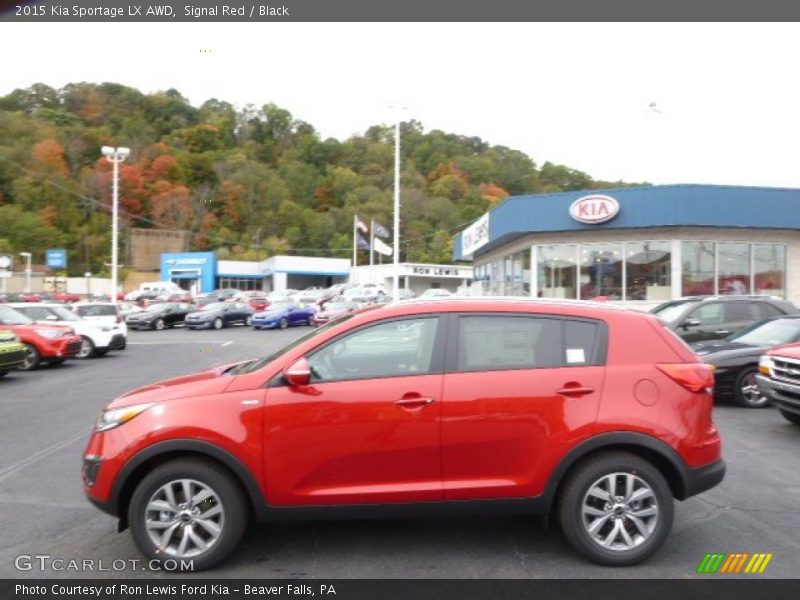 Signal Red / Black 2015 Kia Sportage LX AWD