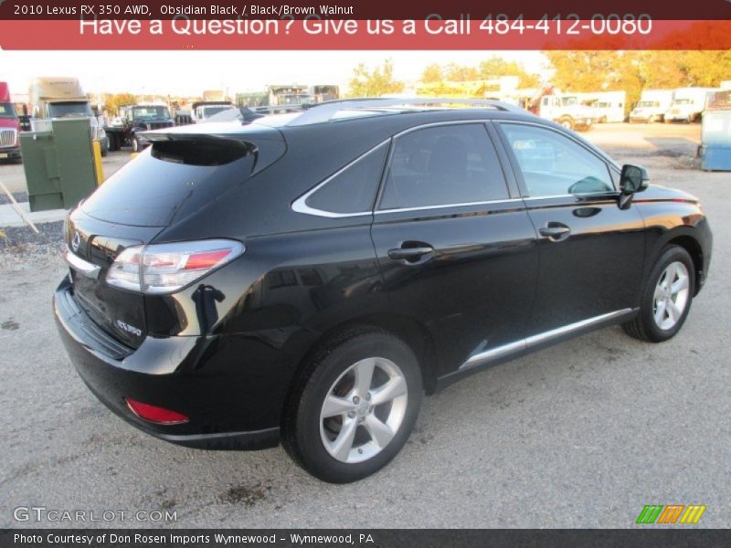 Obsidian Black / Black/Brown Walnut 2010 Lexus RX 350 AWD