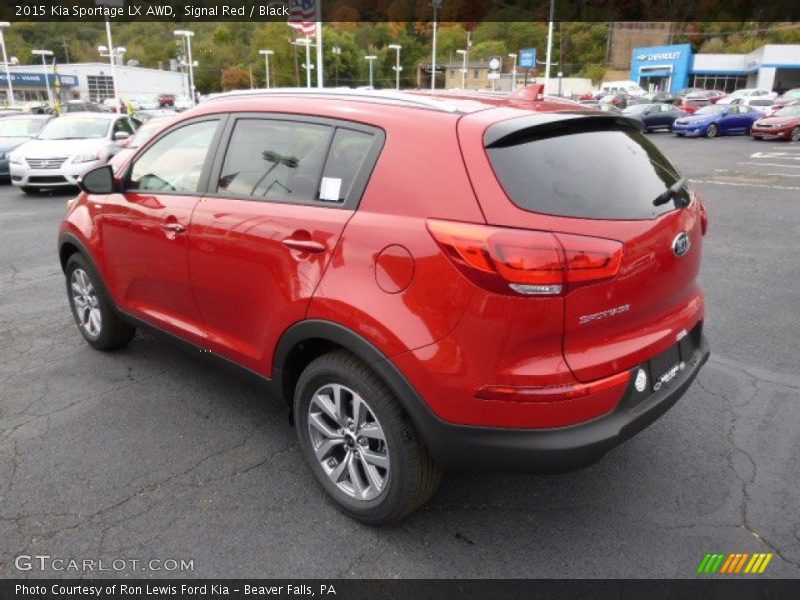 Signal Red / Black 2015 Kia Sportage LX AWD