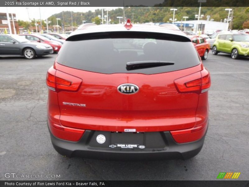 Signal Red / Black 2015 Kia Sportage LX AWD
