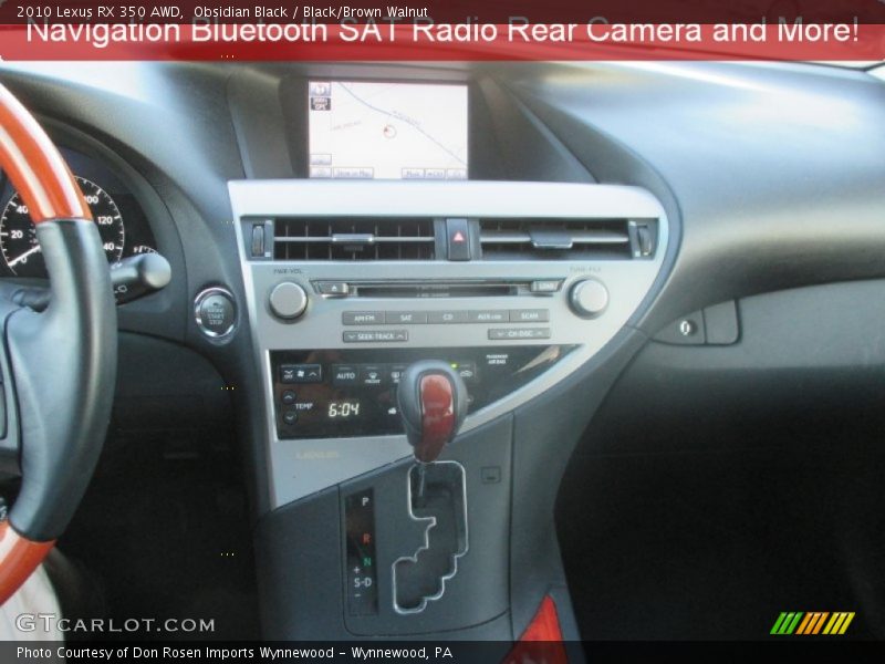 Obsidian Black / Black/Brown Walnut 2010 Lexus RX 350 AWD