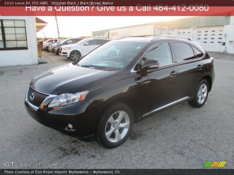 Obsidian Black / Black/Brown Walnut 2010 Lexus RX 350 AWD